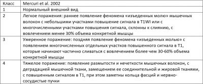 классификация Mercuri, 2002